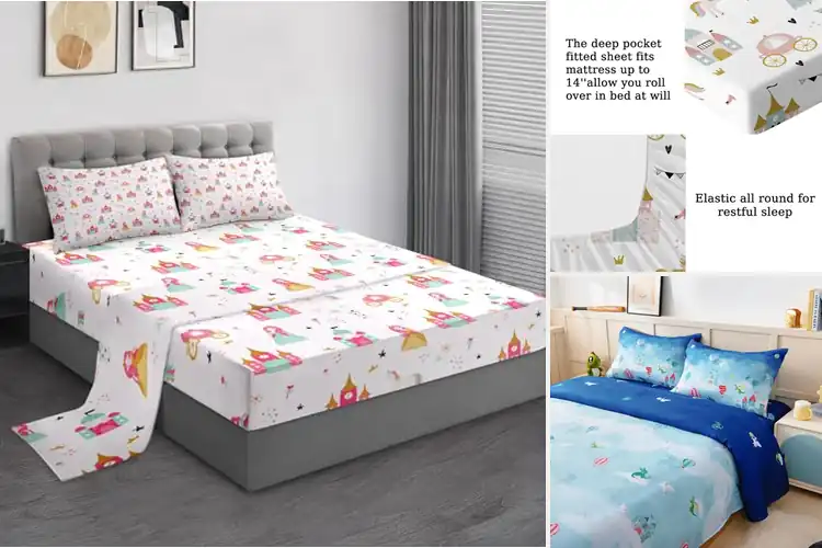 Detailed view of Best Cartoon Castle Bed Sheets