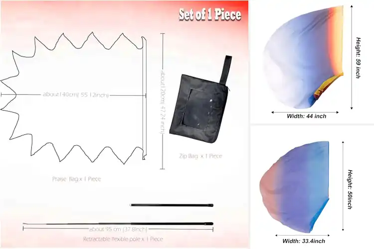 Detailed view of Best Chiffon Flags