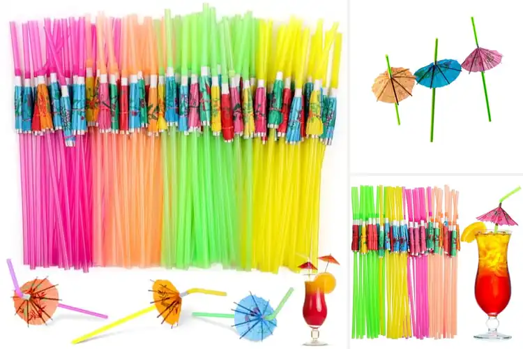 Detailed view of Best Colorful Umbrella Straws