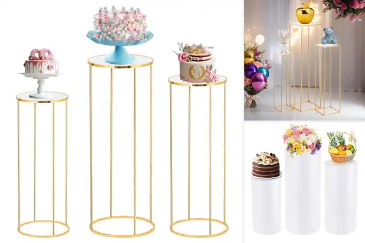 Detailed view of Best Cylinder Cake Stands for Stunning Event Displays