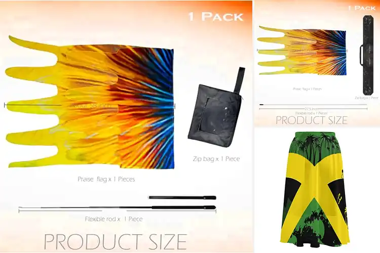 Detailed view of Best Double Layered Chiffon Flags