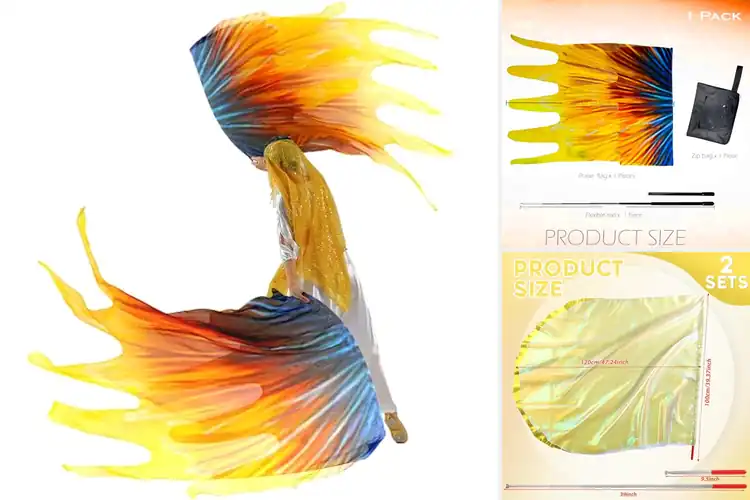 Detailed view of Best Double Layered Dance Flags For Church