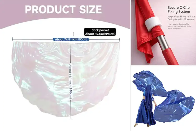 Detailed view of Best Durable Worship Flags Set
