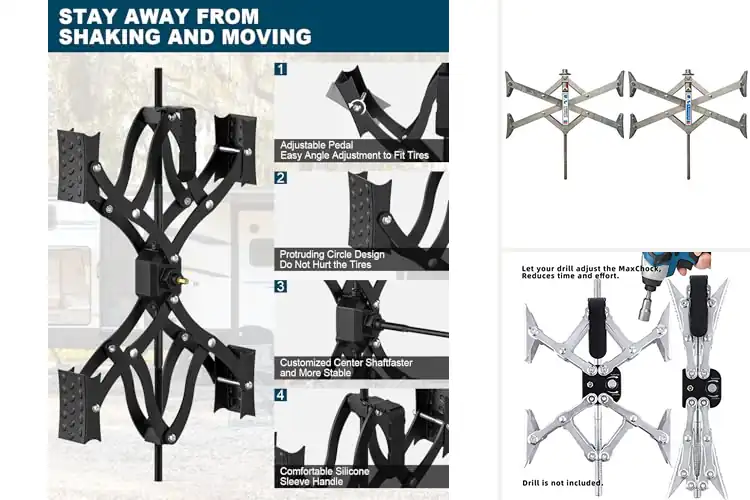 Detailed view of Best Extra-Wide Spaced Wheel Chocks