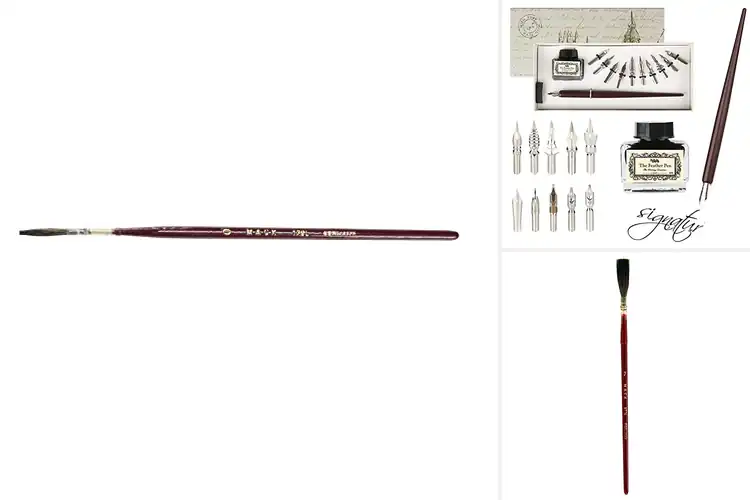 Detailed view of Best French Lettering Quills