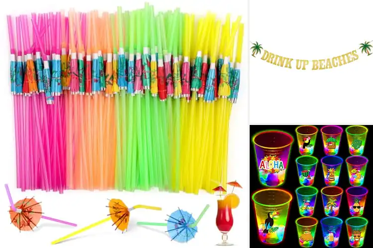 Detailed view of Best Hawaiian Drink Decorations for a Fun Tropical Vibe