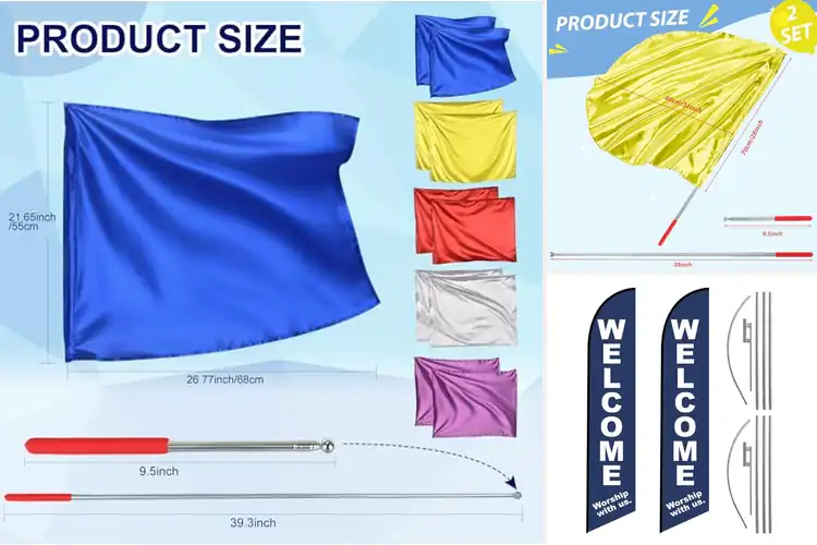 Detailed view of Best Indoor Outdoor Worship Flags