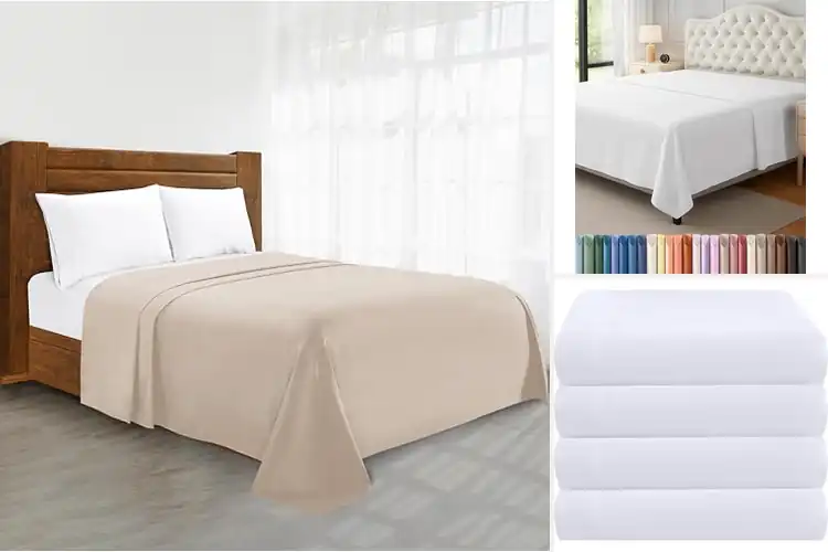 Detailed view of Best King Size Flat Sheets