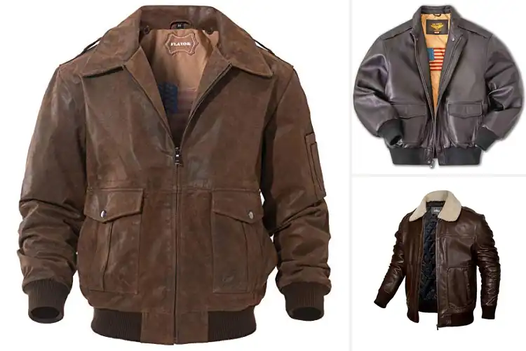 Detailed view of Best Leather Flight Jackets