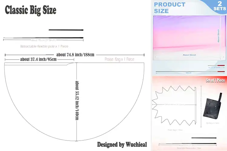 Detailed view of Best Lightweight Worship Flags