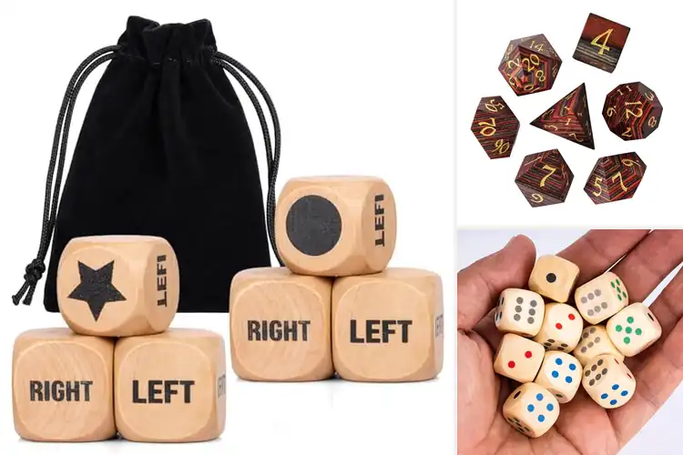 Detailed view of Best Lotus Wood Dice Sets