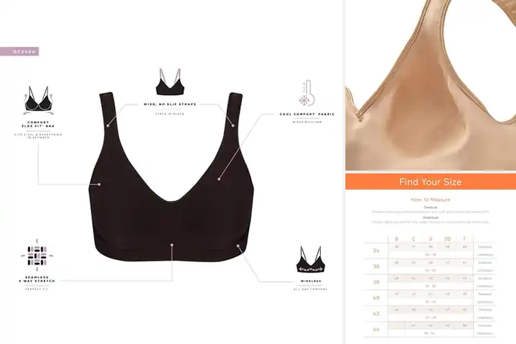 Detailed view of Best Moisture Wicking Bras