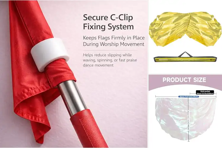 Detailed view of Best Portable Worship Flags Set