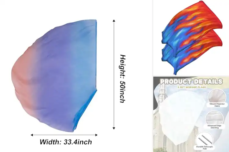 Detailed view of Best SilkLike Chiffon Flags