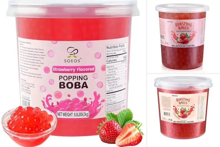 Detailed view of Best Strawberry Boba