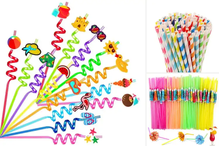 Detailed view of Best Summer Party Straws for Fun, Colorful Sips