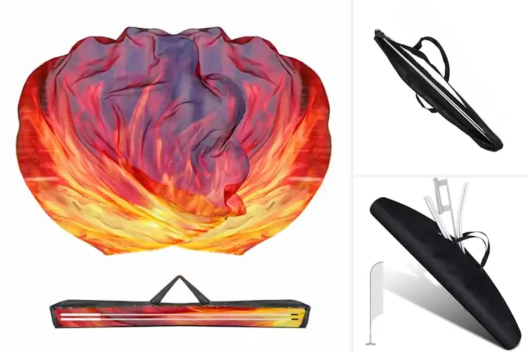 Detailed view of Best Worship Flags with Storage Bags